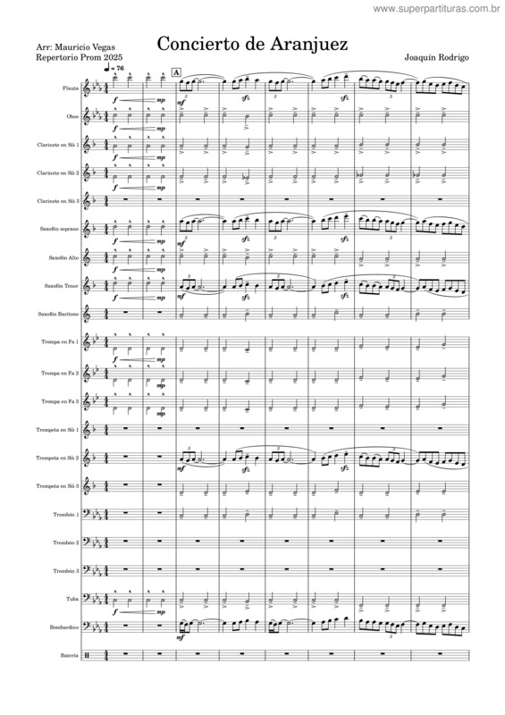Partitura da música Concierto De Aranjuez