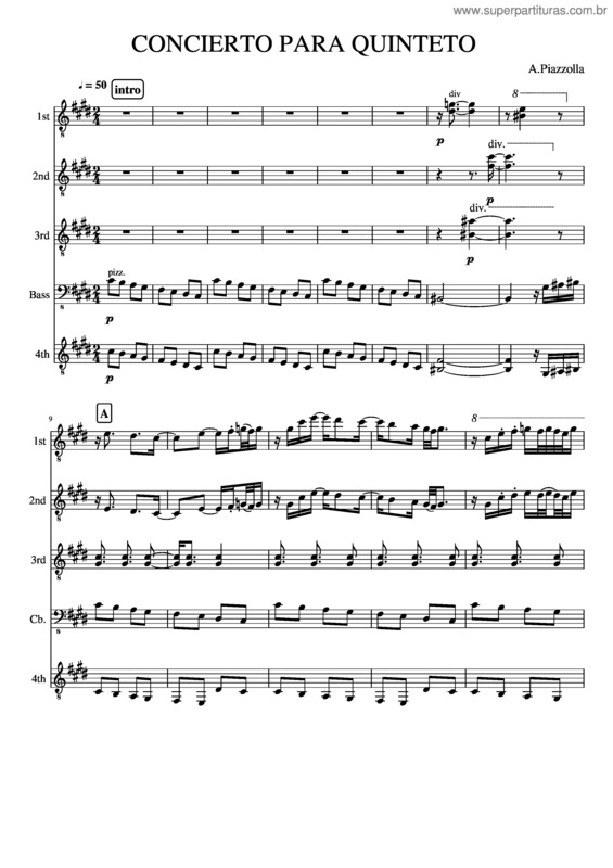 Partitura da música Concierto Para Quinteto
