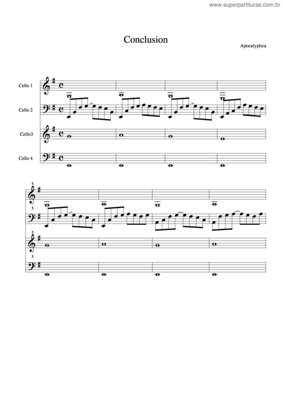 Partitura da música Conclusion v.2