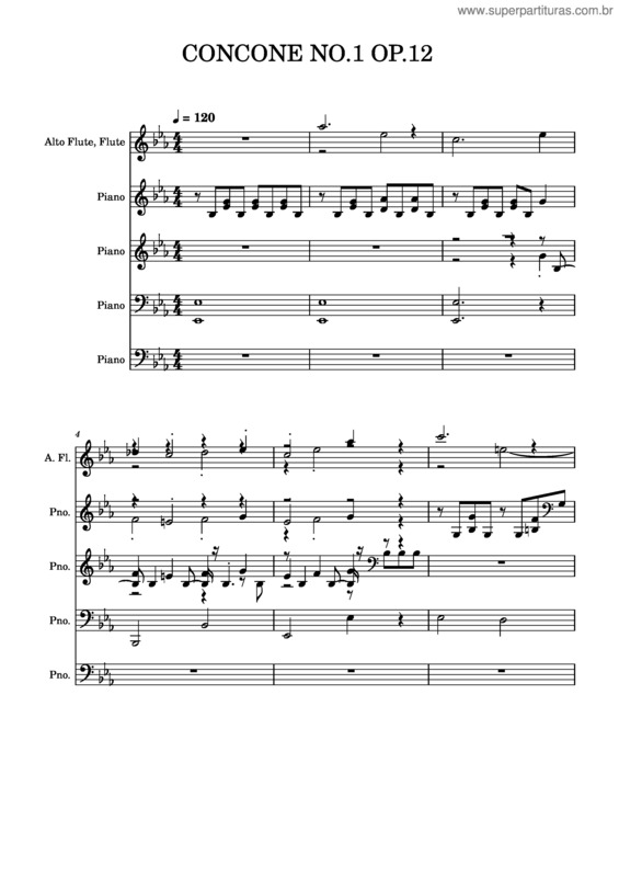 Partitura da música Concone 1 Op.12