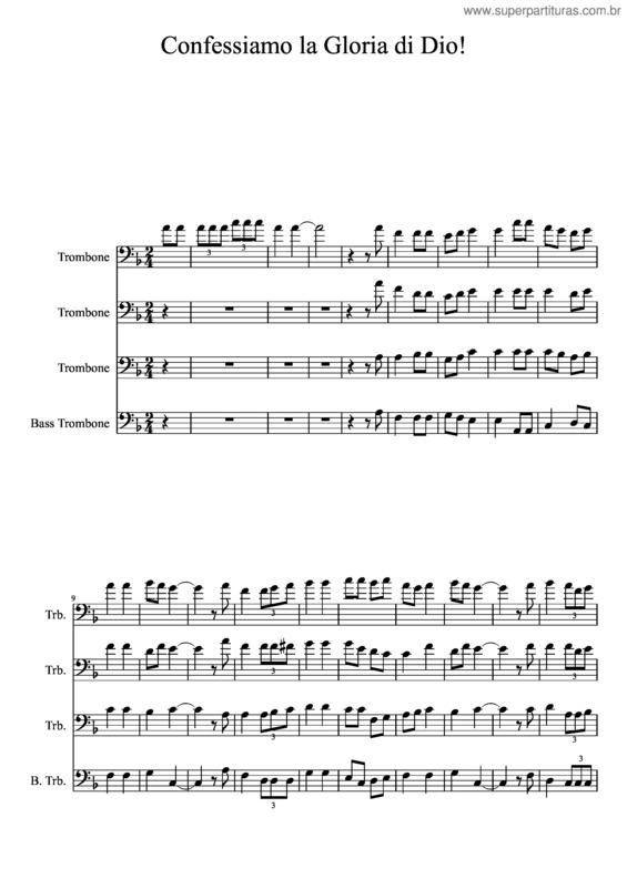 Partitura da música Confessiamo La Gloria Di Dio!