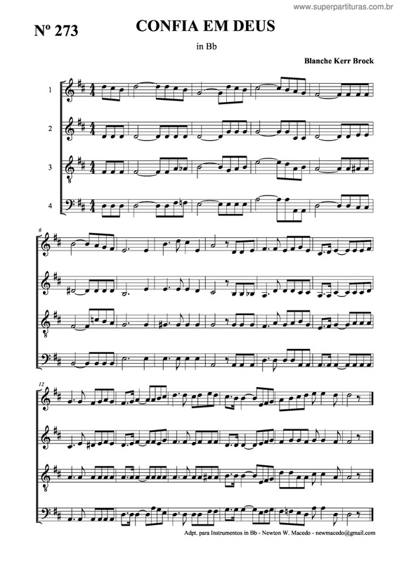 Partitura da música Confia Em Deus v.2