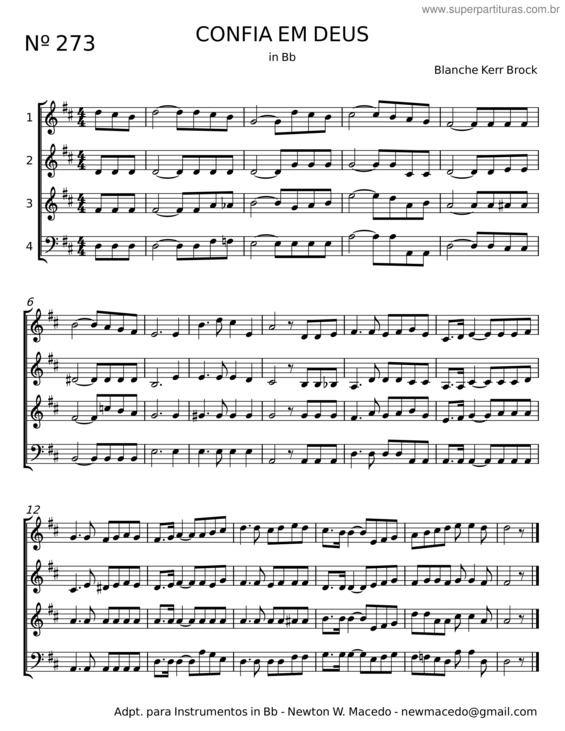 Partitura da música Confia Em Deus v.3