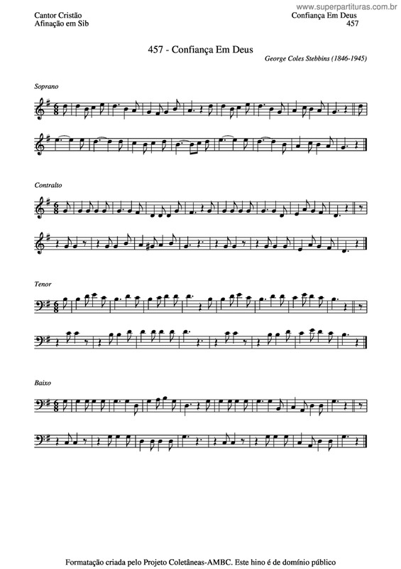 Partitura da música Confiança Em Deus v.5