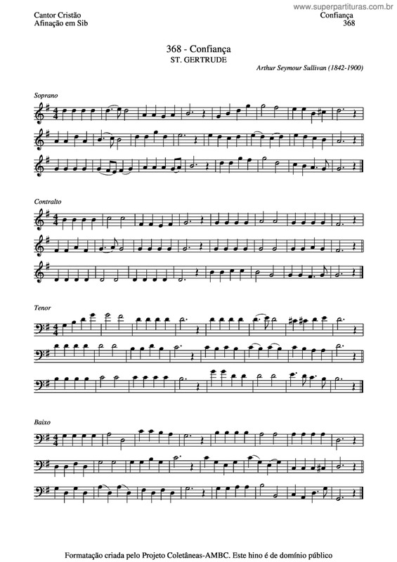 Partitura da música Confiança v.6