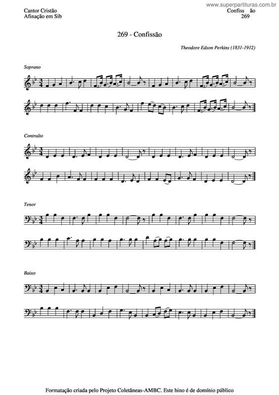 Partitura da música Confissão v.4