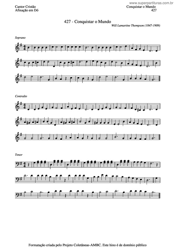 Partitura da música Conquistar O Mundo v.2