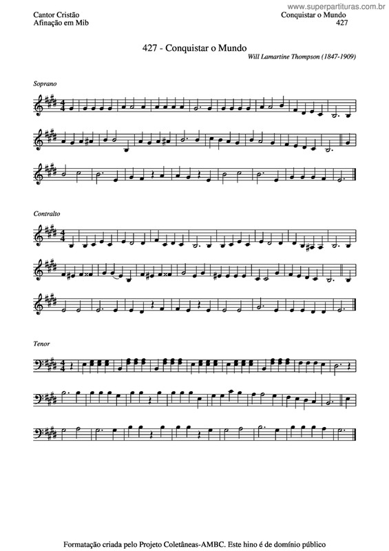 Partitura da música Conquistar O Mundo v.4