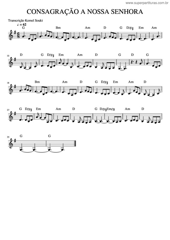 Partitura da música Consagração A Nossa Senhora v.4