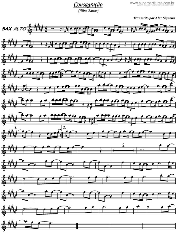 Partitura da música Consagração v.13