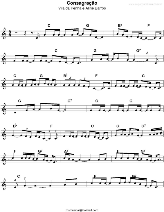 Partitura da música Consagração v.4