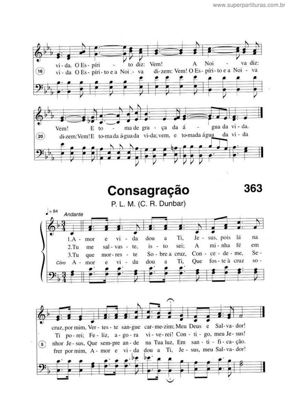 Partitura da música Consagração v.9