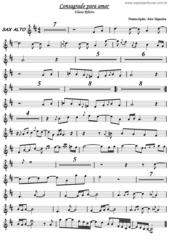 Partitura da música Consagrado Para Amar