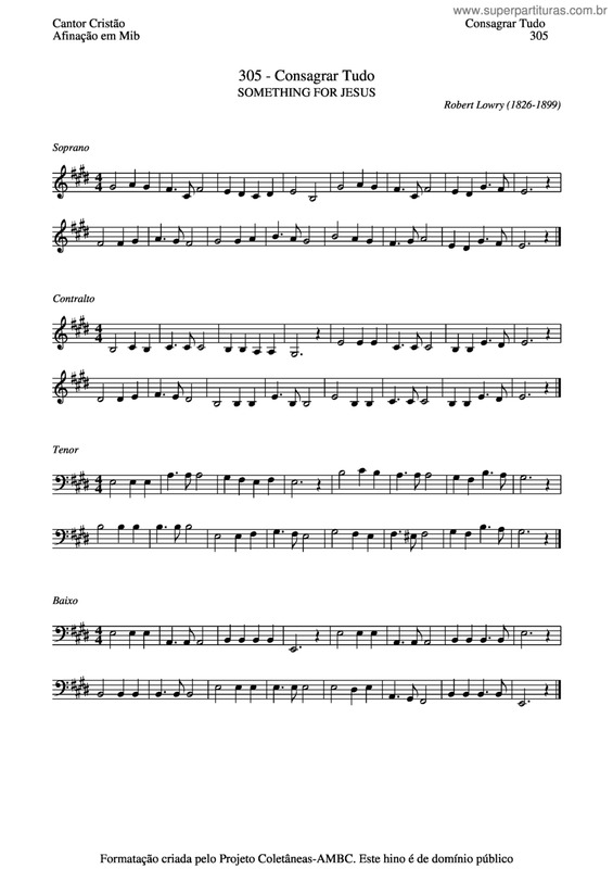 Partitura da música Consagrar Tudo v.4