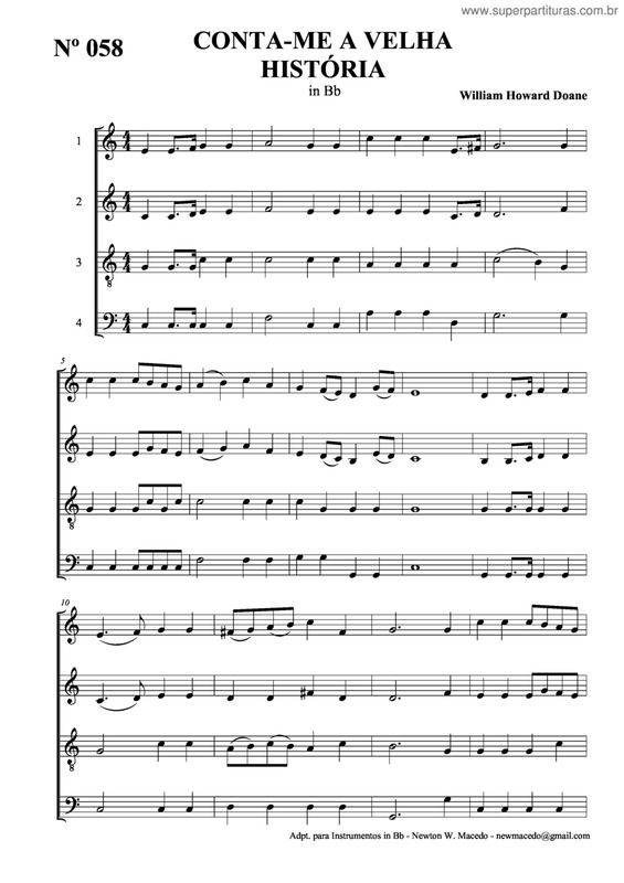 Partitura da música Conta-Me A Velha História v.2