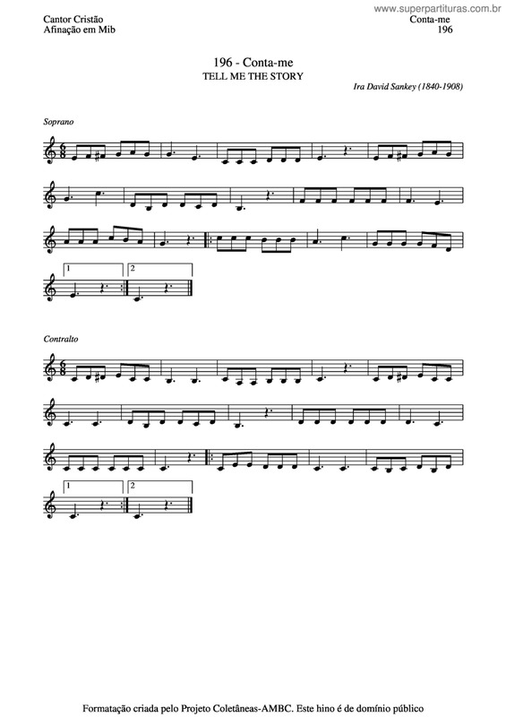 Partitura da música Conta-Me v.4