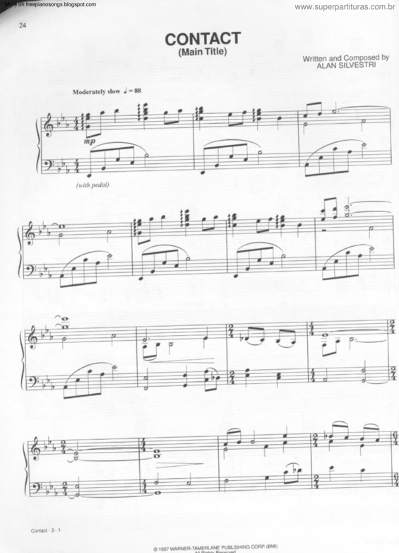 Partitura da música Contact (Main Theme)