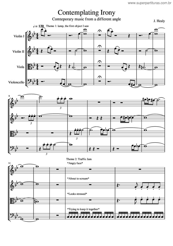 Partitura da música Contemplating Irony