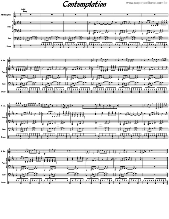 Partitura da música Contemplating