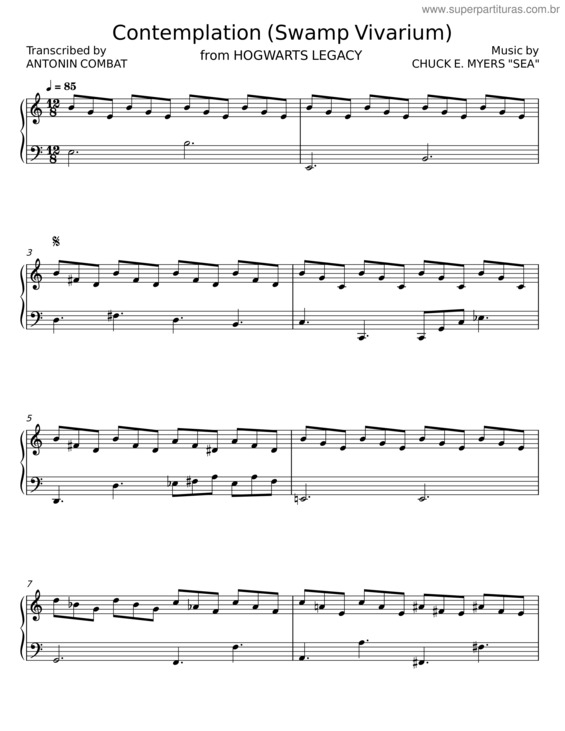 Partitura da música Contemplation – Chuck E. Myers