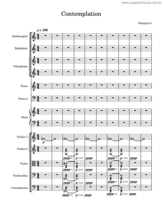 Partitura da música Contemplation – Stingrayvr