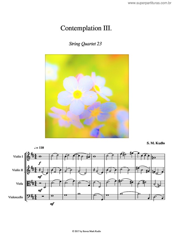 Partitura da música Contemplation Iii.