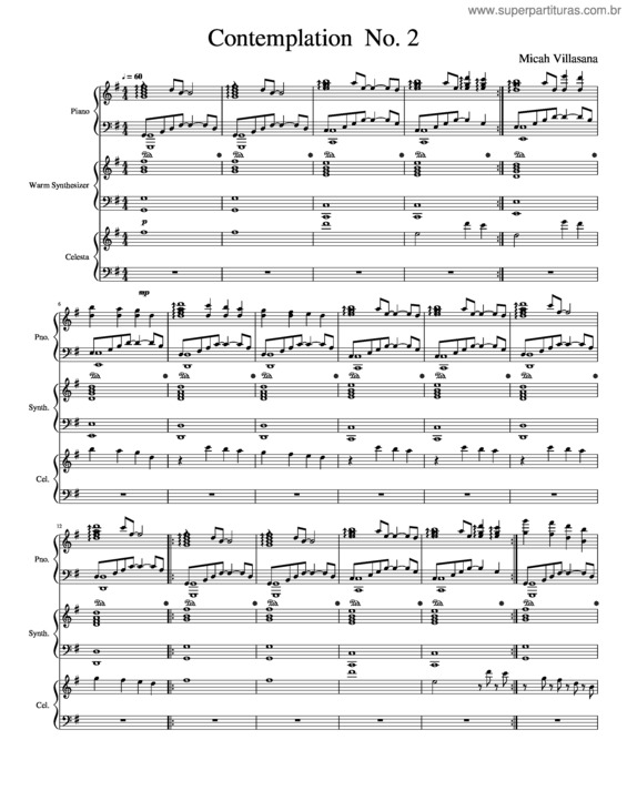 Partitura da música Contemplation No. 2