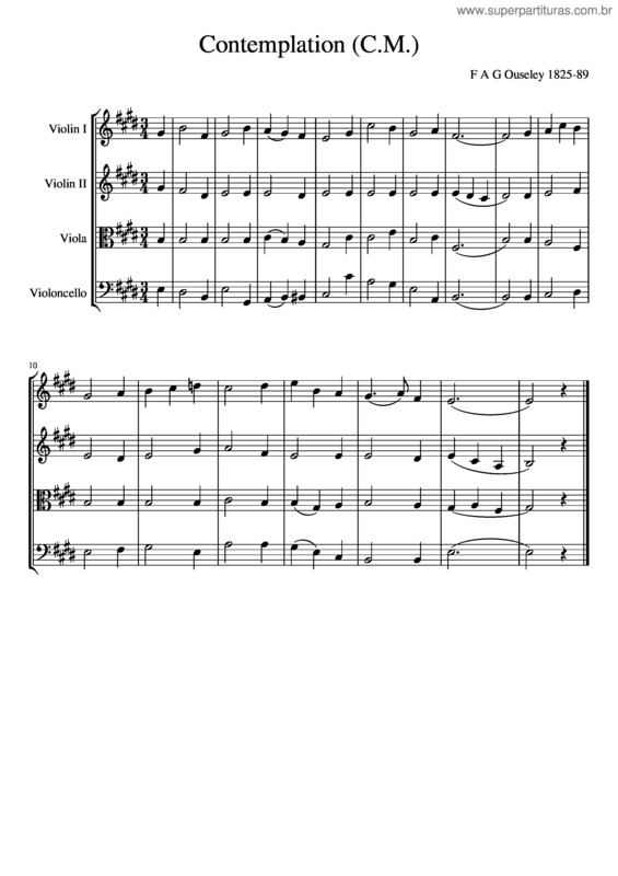 Partitura da música Contemplation v.10