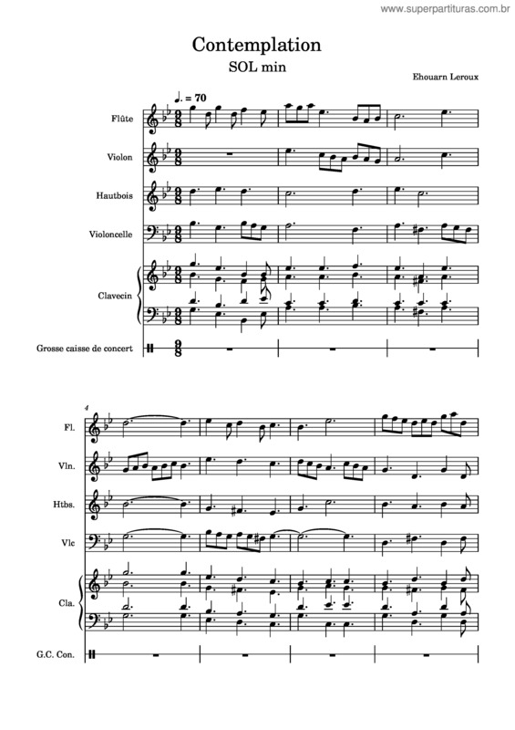 Partitura da música Contemplation v.12