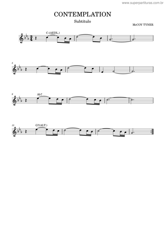Partitura da música Contemplation v.14