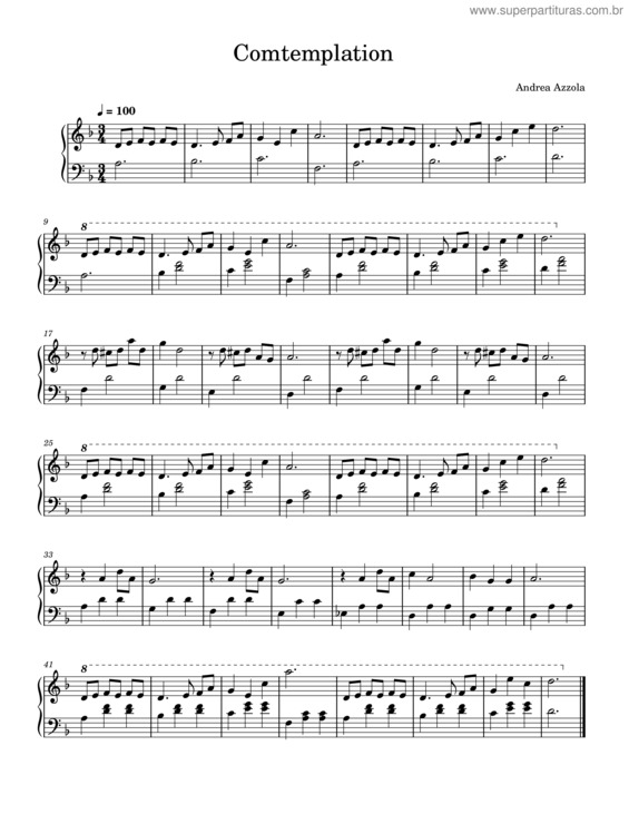 Partitura da música Contemplation v.15