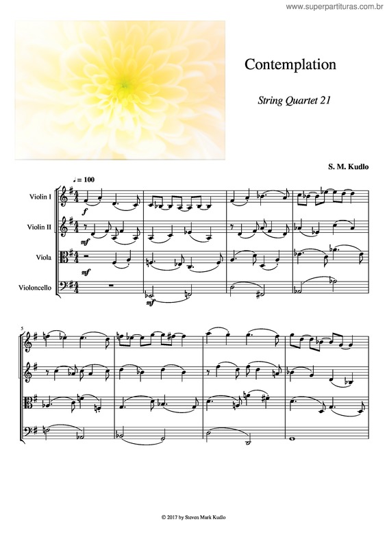 Partitura da música Contemplation v.2