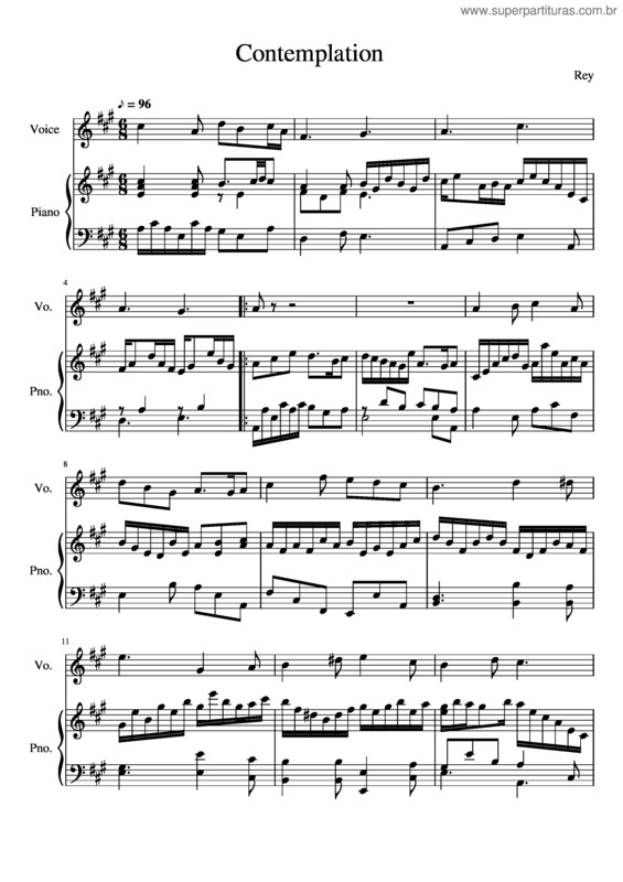 Partitura da música Contemplation v.4