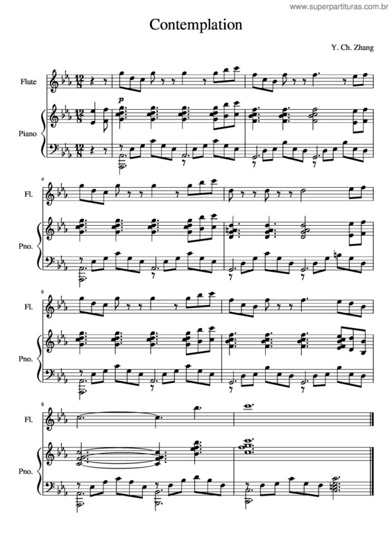 Partitura da música Contemplation v.6