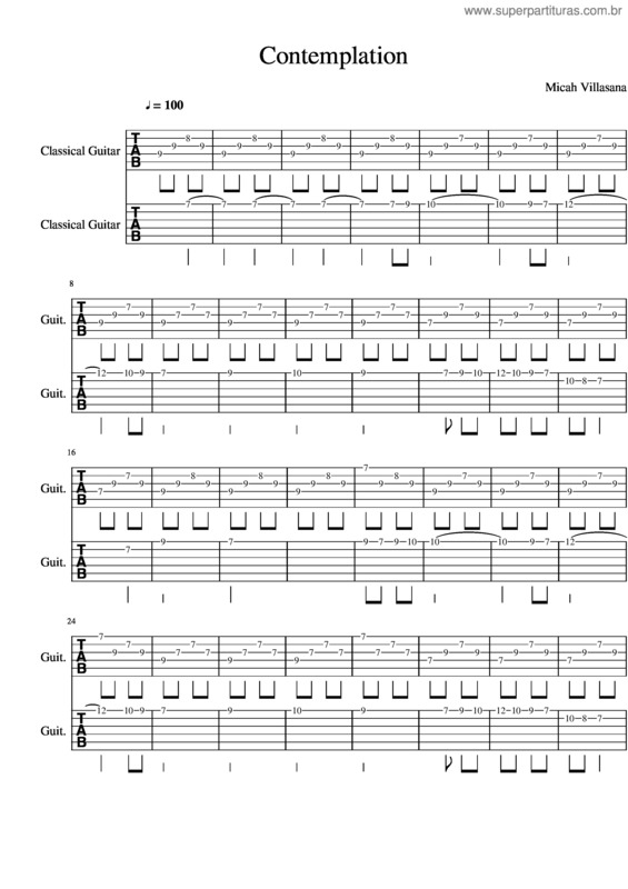 Partitura da música Contemplation v.7