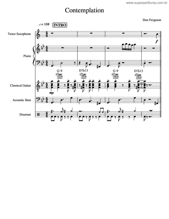 Partitura da música Contemplation v.8