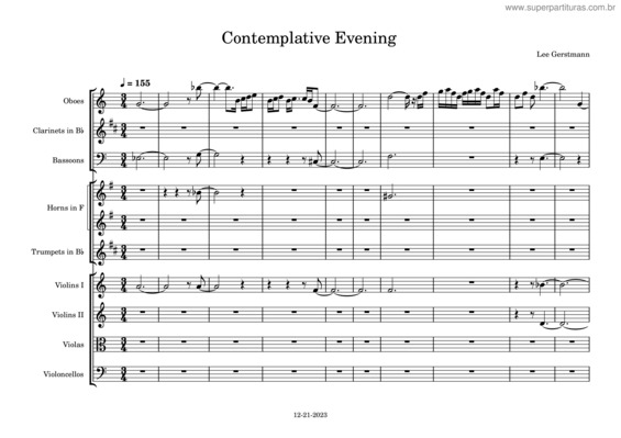 Partitura da música Contemplative Evening