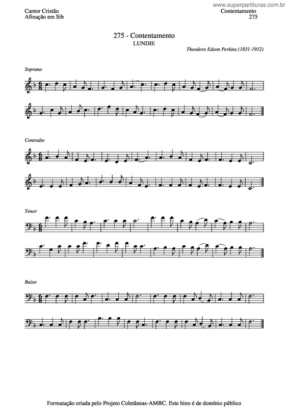 Partitura da música Contentamento v.5