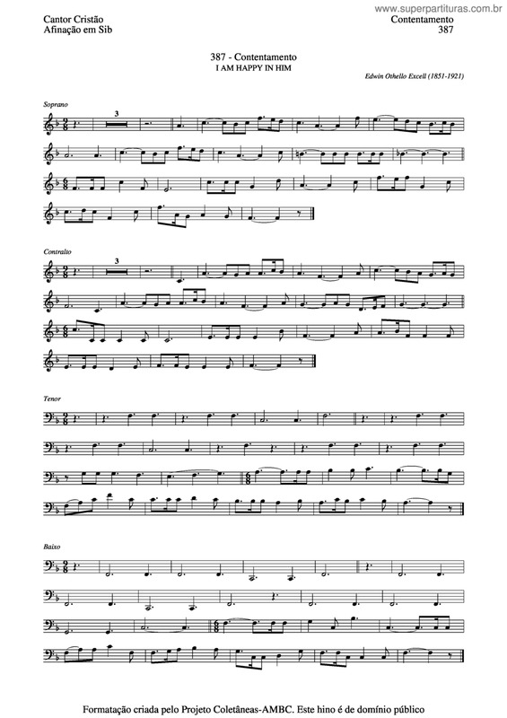 Partitura da música Contentamento v.6