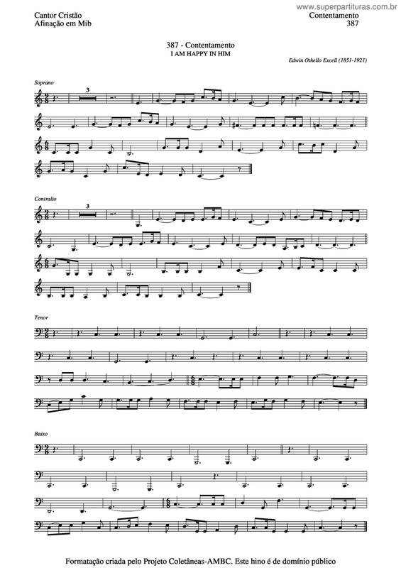 Partitura da música Contentamento v.8