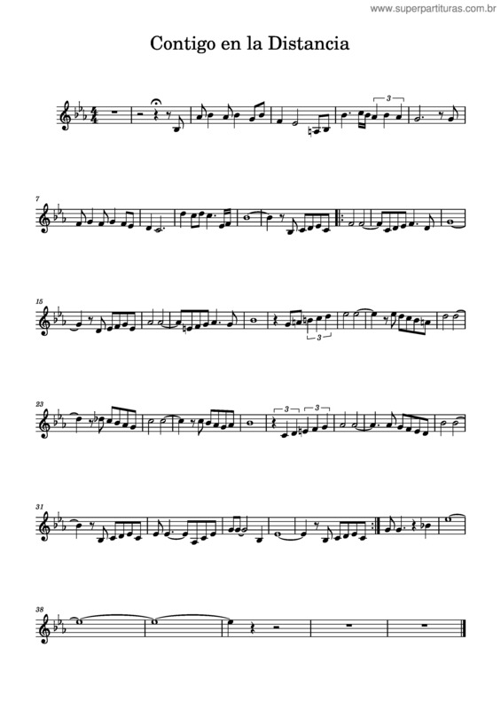 Partitura da música Contigo En La Distancia – César Portillo De La Luz Contigo En La Distancia