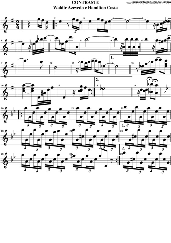 Partitura da música Contraste v.2