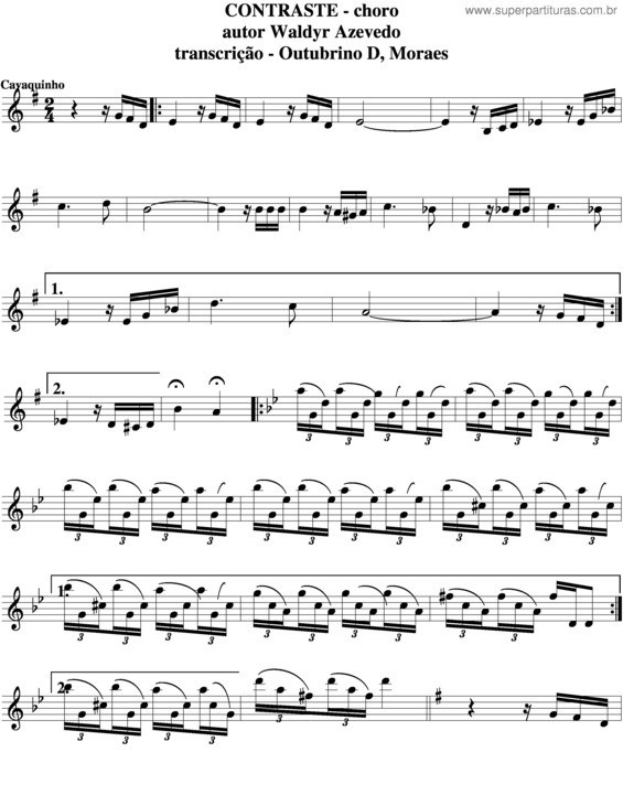 Partitura da música Contraste v.4