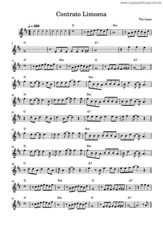 Partitura da música Contrato Limosna