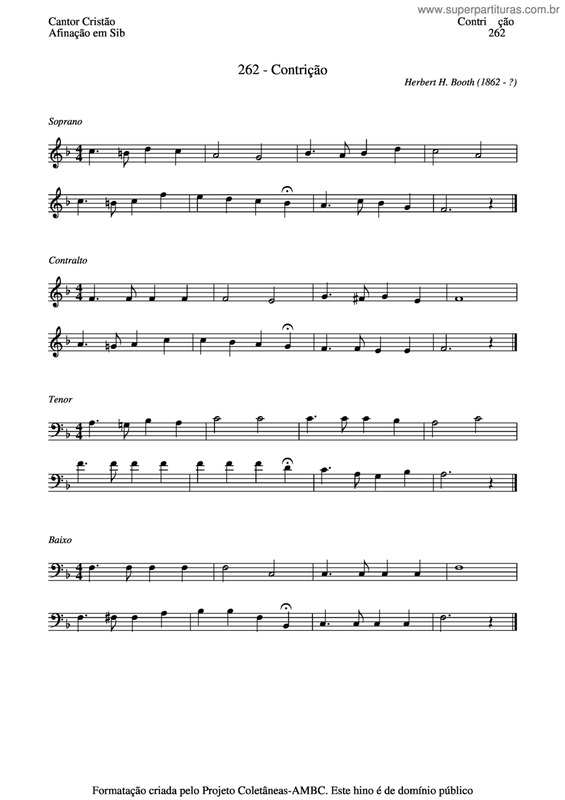 Partitura da música Contrição v.3