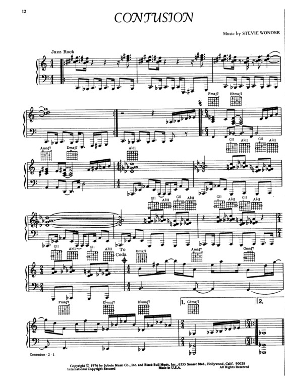 Partitura da música Contusion