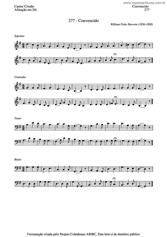 Partitura da música Convencido v.2