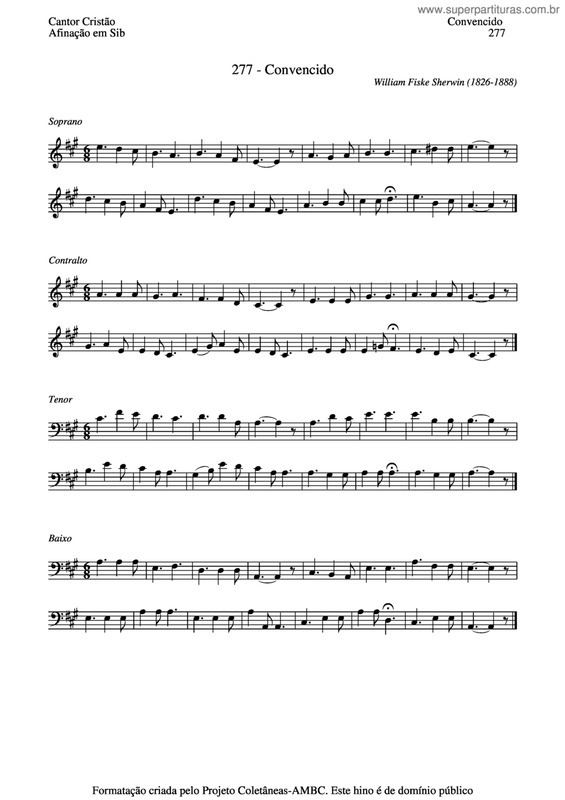 Partitura da música Convencido v.3