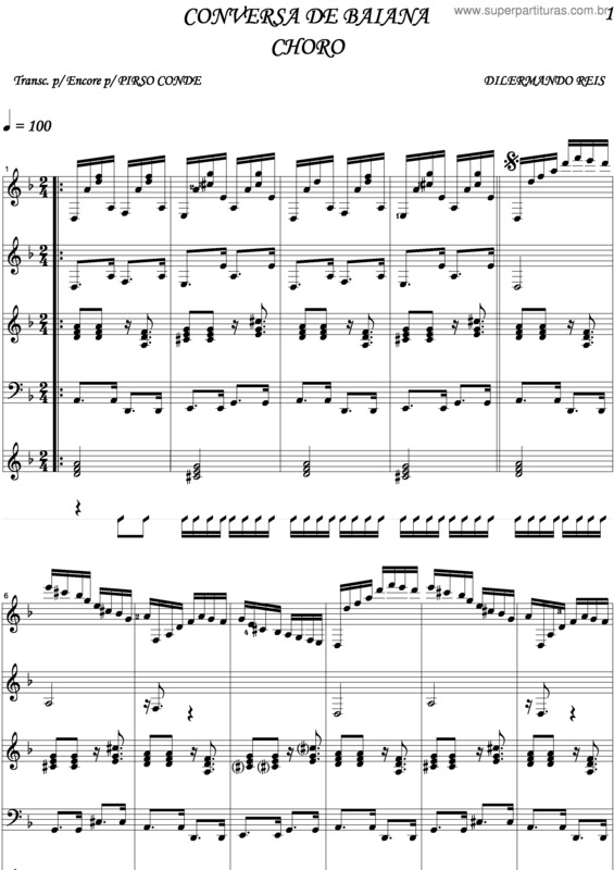 Partitura da música Conversa De Baiana v.2