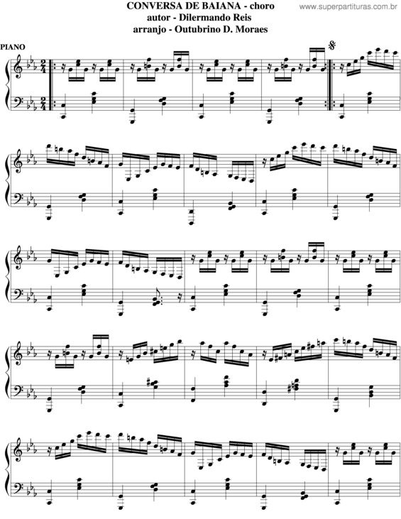 Partitura da música Conversa De Baiana v.3